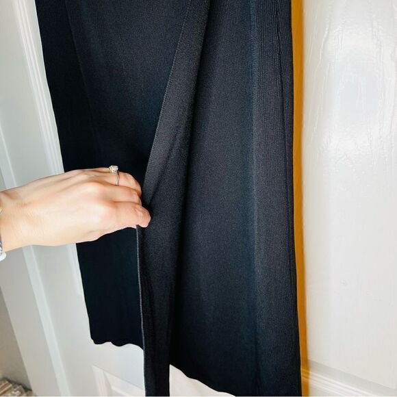 Cyrus Knit Faux Wrap Pencil Skirt Mini Black S - Picture 5 of 8